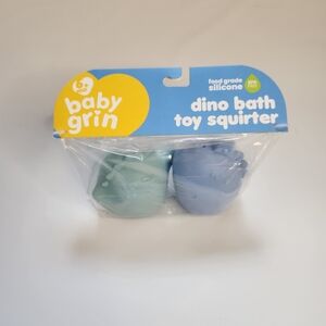 Baby Grin BPA Free Food Grade Silicone Dino Bath Squirter